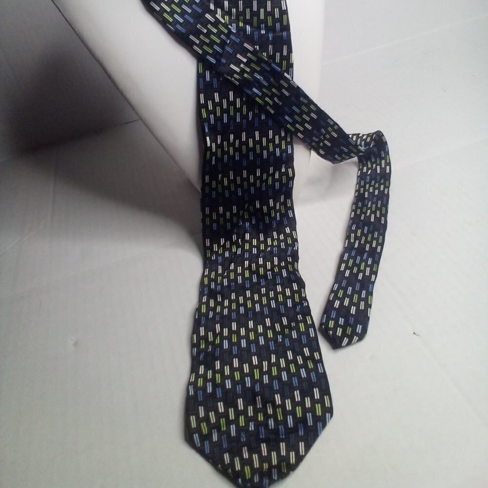 Covington Tie Necktie Silk Black Blue Green